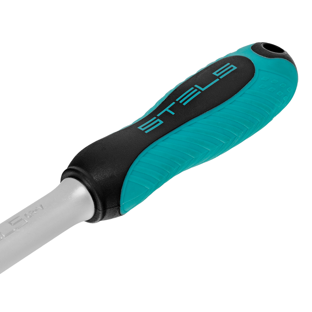 Ключ-трещотка 3/8", CrV, 72 зуба, с быстрым сбросом, матовый хром Stels