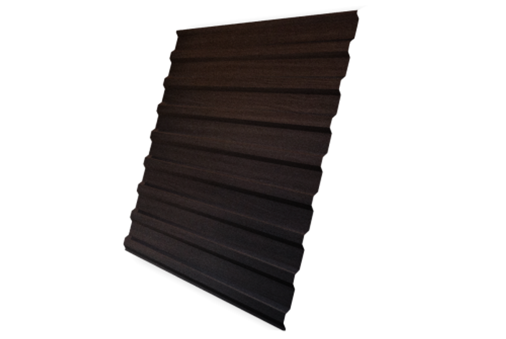 Профнастил C20B Grand Line 0,45 Print Elite Coffee Wood Blesk TwinColor