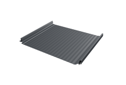 Кликфальц Pro Gofr Grand Line 0,5 Atlas X с пленкой на замках RAL 7024 мокрый асфальт