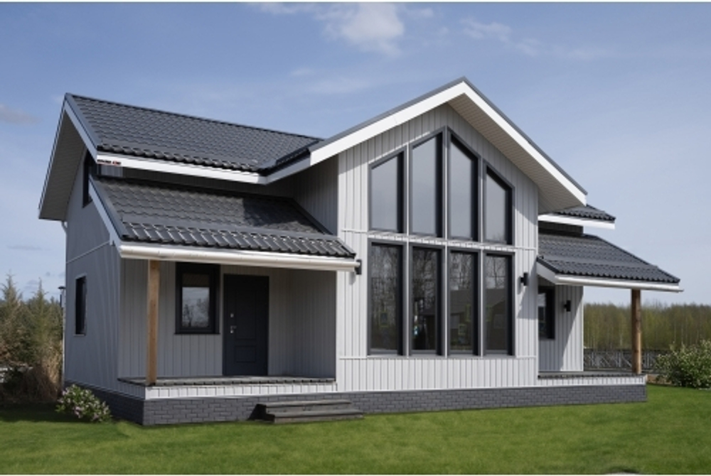 Металлочерепица классик 0,5 Satin RAL 7024 мокрый асфальт