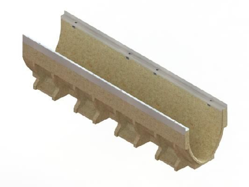 Лоток водоотводный CompoMax Drive полимербетонный V-образный DN200 H260 кл.D,E 75571V