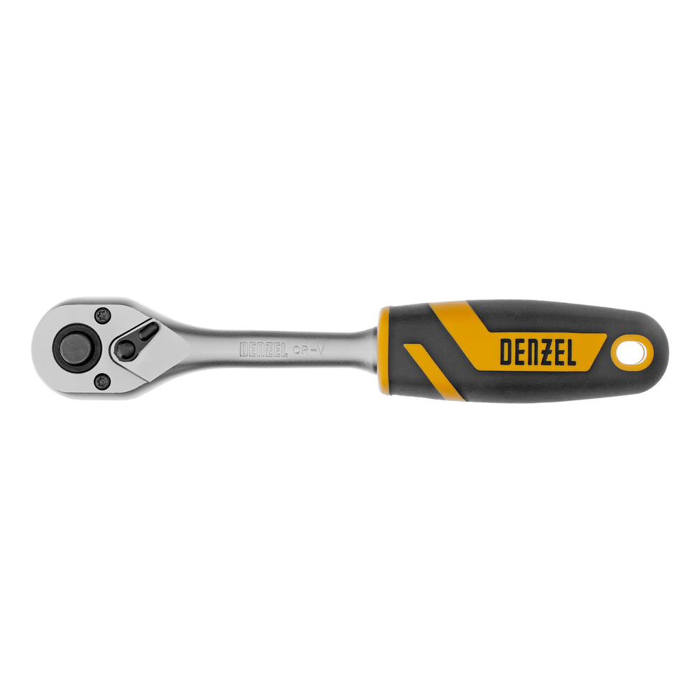 Ключ-трещотка 3/8", 90 зубьев, с быстрым сбросом, CrV Denzel