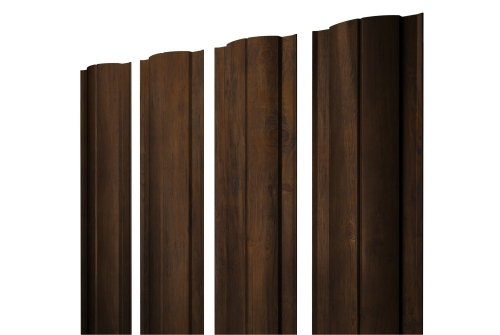 Штакетник Круглый с прямым резом 0,45 Print Elite Chestnut Wood TwinColor