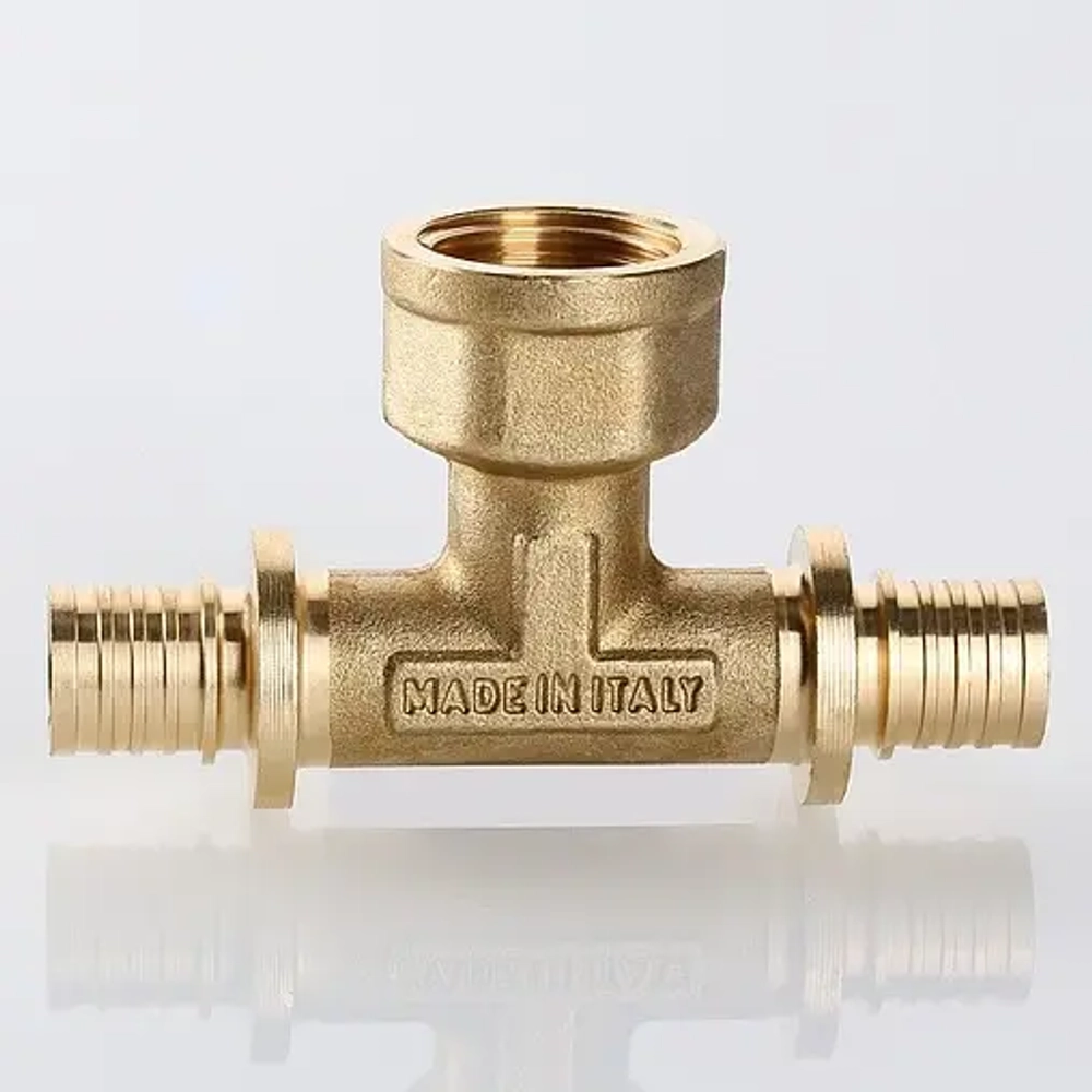 Тройник аксиальный переходной 20мм x ½"в x 20мм Valtec VTm.432.BG.200420