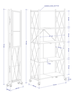 Стеллаж складной ГЕЛЕОС Атлант-5, черный