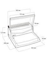 Переплетчик ГЕЛЕОС БП-16 бело-красный от производителя
