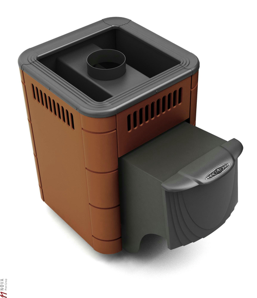 Печь для бани ТМФ Оса Carbon дверца антрацит терракота