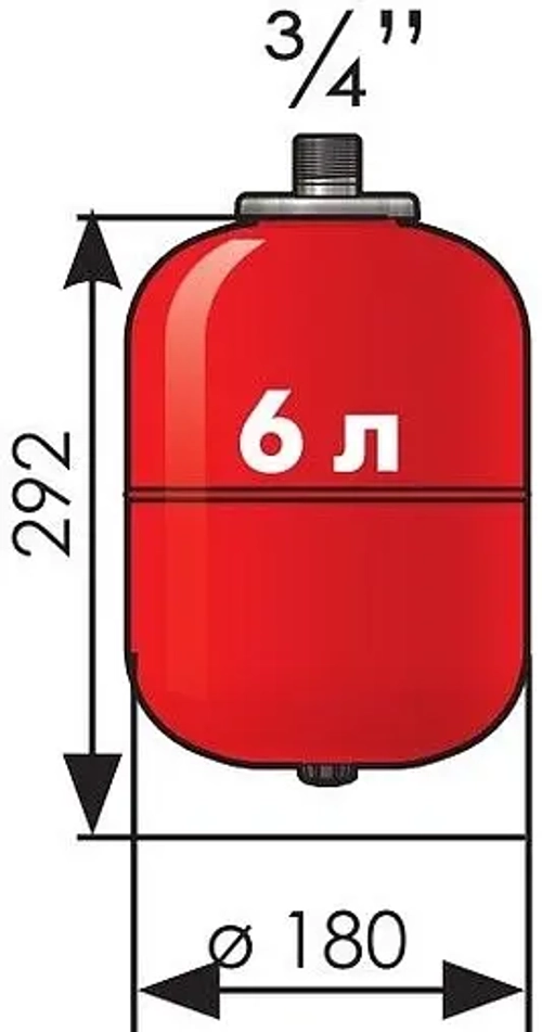 Расширительный бак Джилекс 6 П 5 бар 7807
