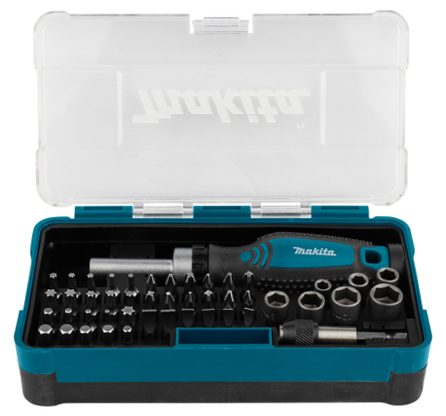 Отвертка с реверсом и насадками 47 шт Makita B-36170