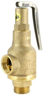 Клапан предохранительный ПРЕГРАН КПП 095А 1/2″ Ду15х15 Ру16 на пар пружинный резьбовой угловой