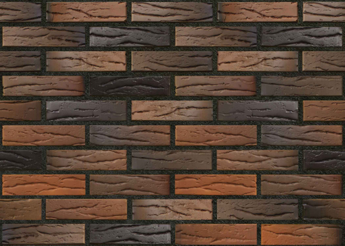 Кирпич керамический Ликолор одинарный Флеш Кора дуба