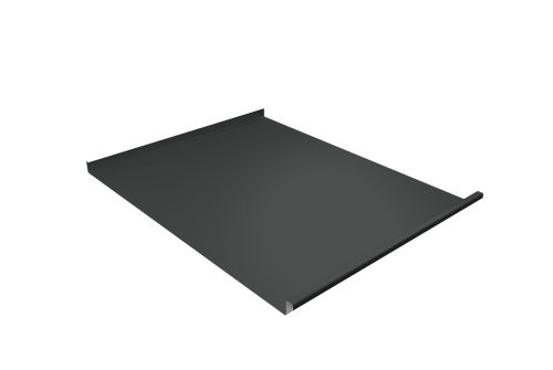 Фальц двойной стоячий Grand Line 0,5 Satin Matt TX с пленкой на замках RAL 7016 антрацитово-серый