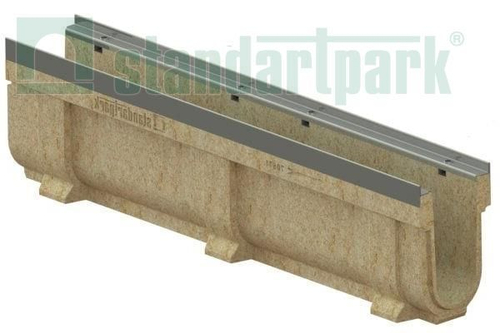 Лоток водоотводный полимербетонный CompoMax Drive DN100 h260 под решетку кл. Е600