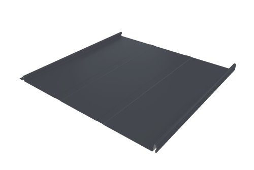 Фальц двойной стоячий Line Grand Line 0,5 Rooftop Бархат с пленкой на замках RAL 7024 мокрый асфальт