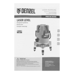 Лазерный уровень LX3, 10 м, ± 0,3 мм/1 м, 635 нм, 4 вертикальных, 1 горизонтальная плоскости, резьба 5/8" Denzel