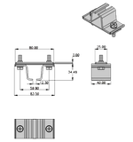 Держатель для С-рельс H-C3002 (H-CO2)