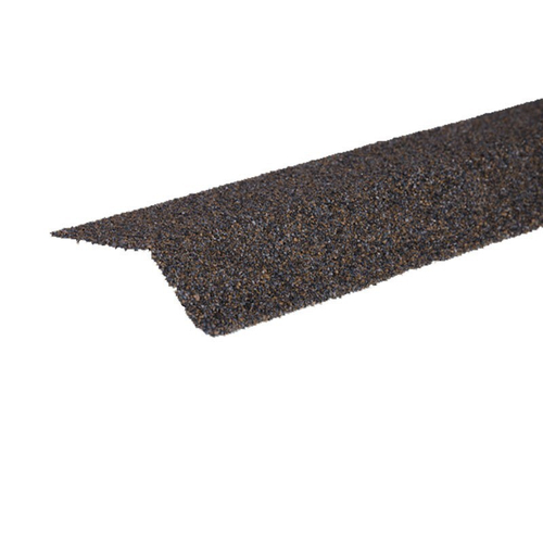 Планка карнизная с гранулятом, коричнево-серый 75х50х5 мм, 1,25 м, шт