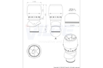 Выход вытяжки XL 250х300х500 ИЗ черный с колпаком