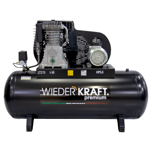 WDK-92765  Масляный поршневой компрессор с ременным приводом:656 л/мин, 270л., 11 бар;380В/4,0 кВт.