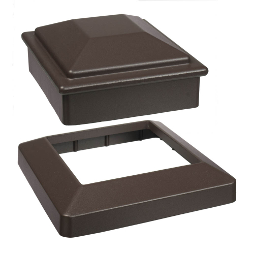 Крышка+юбка алюминий 125*125мм для столба 3D SINGARAJA