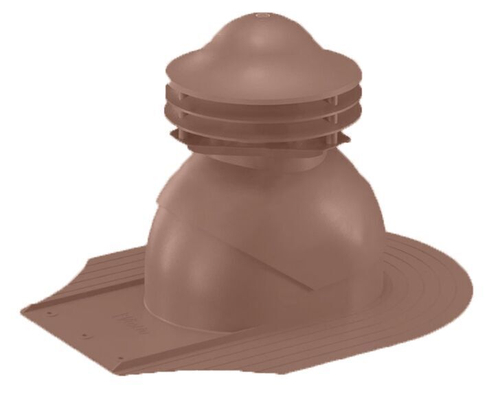 Универсальный выход вентиляции для мягкой кровли при монтаже 469\370\323 кирпичный RAL 8004