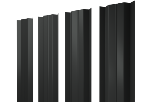 Штакетник М-образный В с прямым резом 0,5 Satin RAL 7016 антрацитово-серый