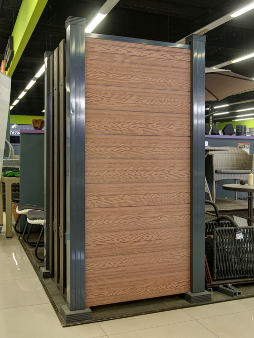 Металлическая заборная секция AIWOOD вентилируемая 1010х1920мм для штакетника ДПК 140*10мм (без наполнения)