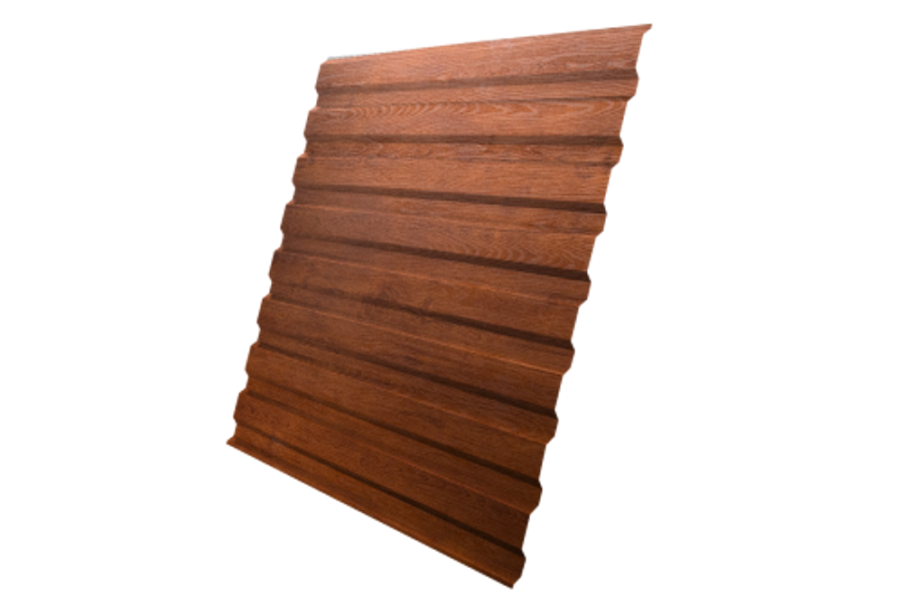 Профнастил C20A 0,45 Print Premium Golden Wood Fresh TwinColor