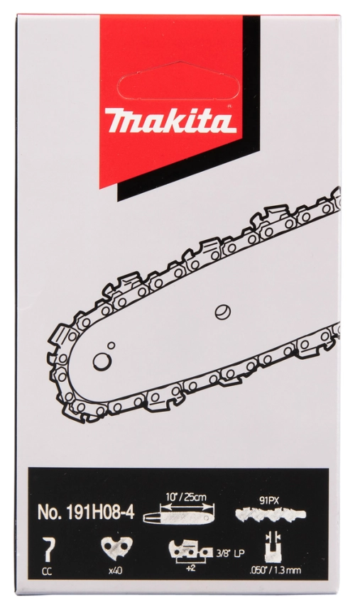 Цепь, длина 25см/10", шаг3/8", паз 1,3мм, 40 звеньев, 91PX Makita 191H08-4