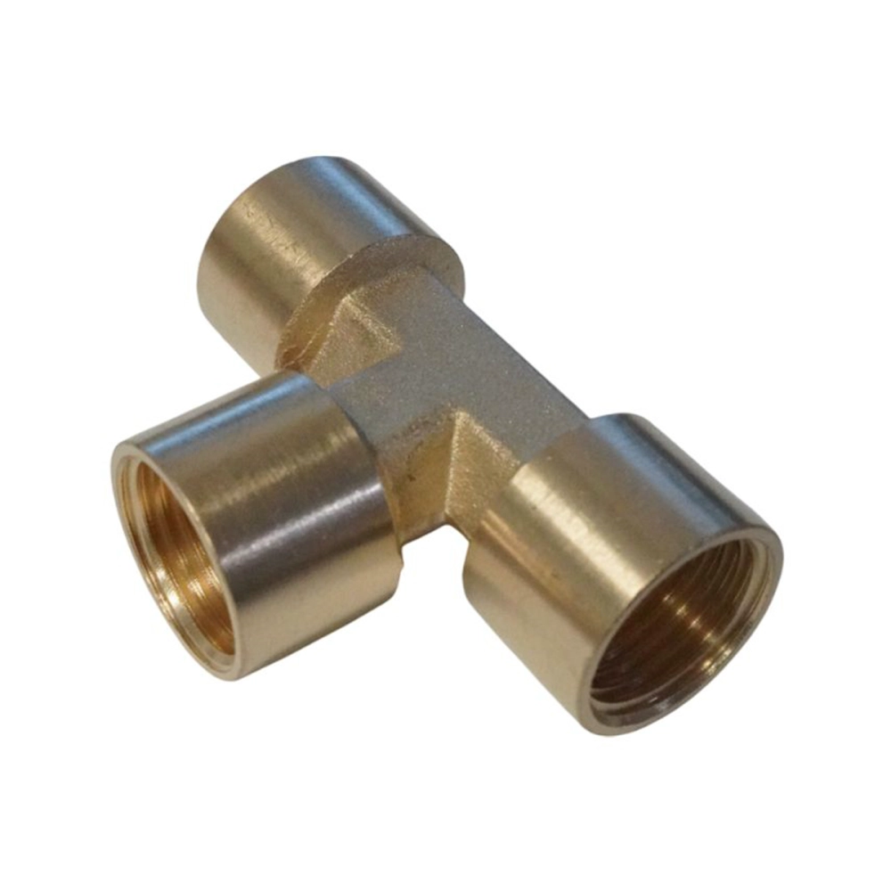 WDK-43PFB Фитинг T - образный, резъба 1/2" PT, F-F-F (внутренний), латунь