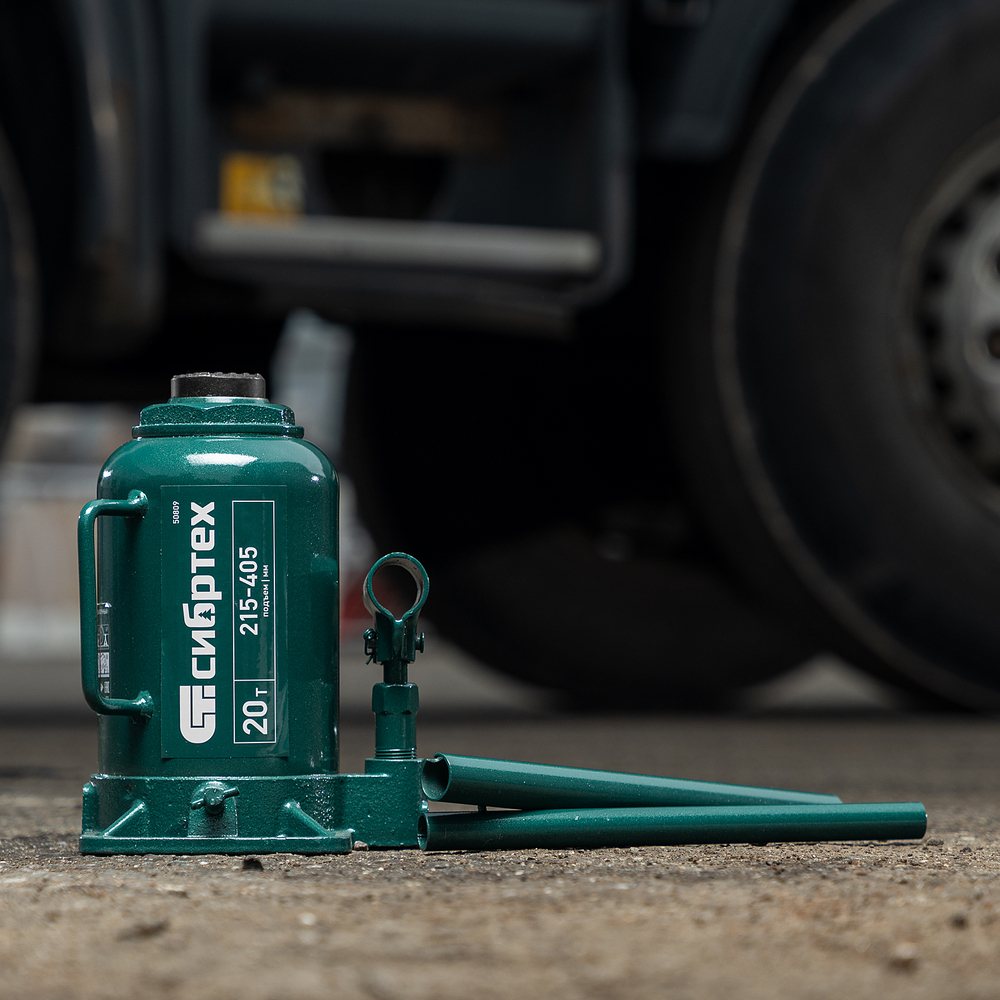 Домкрат гидравлический бутылочный, 20 т, 215-405 мм Сибртех