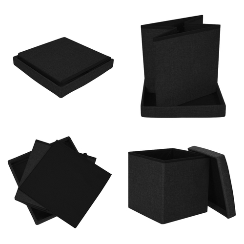 КОРОБ складной ГЕЛЕОС Пуф 31-СЗ, размер 30х30х30 см, черный