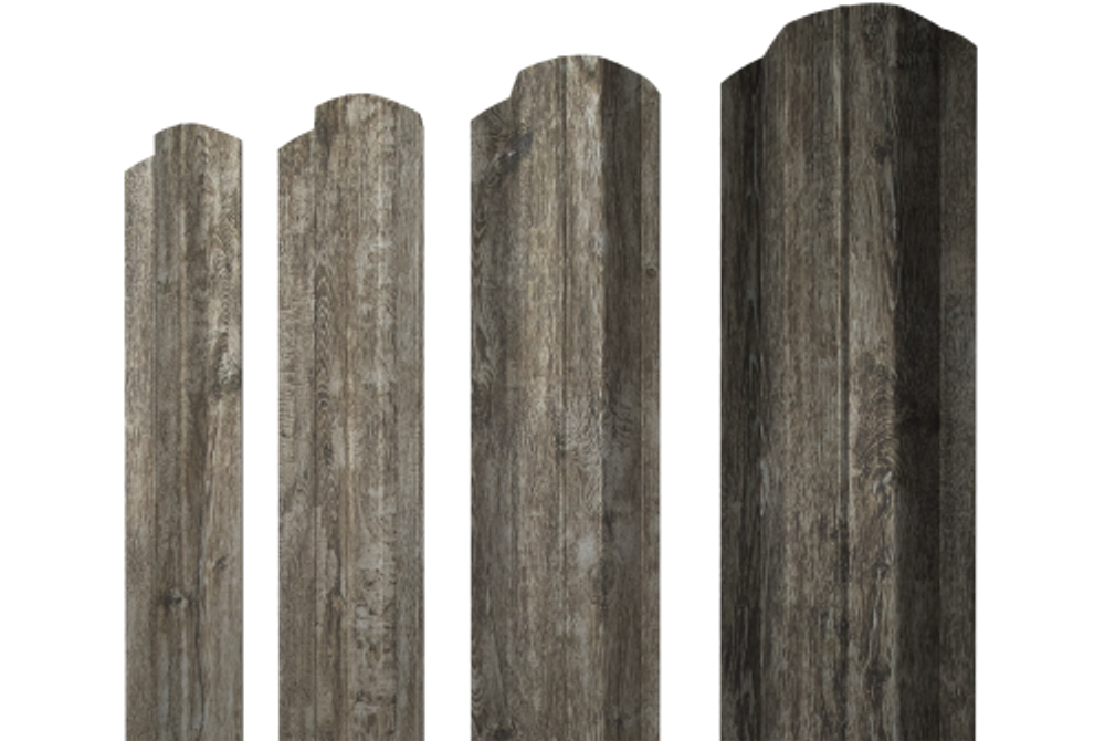 Штакетник М-образный B фигурный 0,45 Print Elite Nordic Wood TwinColor