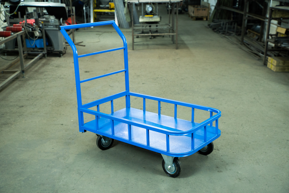 Тележка платформенная TOR ТП-МБ (600х1000) с бортами (колеса 160 мм)