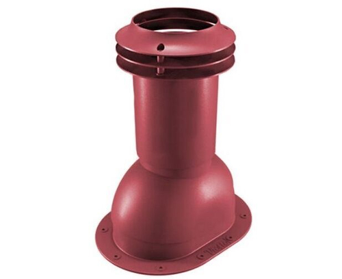 Выход вентиляции канализации для готовой мягкой и фальцевой кровли 335\250\423 красное вино RAL 3005