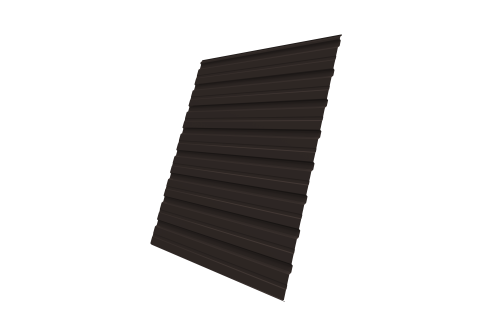 Профнастил C10R 0,45 PE-Double RR 32 темно-коричневый