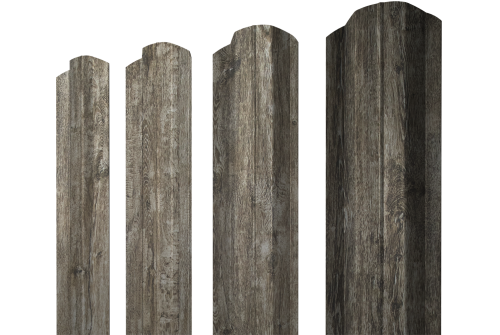 Штакетник М-образный B фигурный 0,45 Print Elite Nordic Wood TwinColor