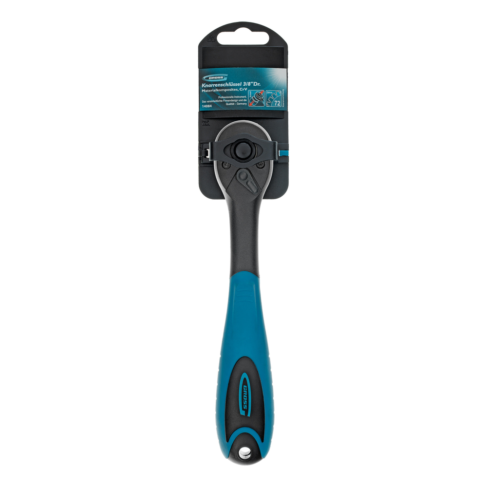 Ключ-трещотка 3/8", CrV, 72 зуба, с быстрым сбросом Gross