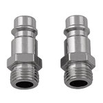 Ниппель универсальный быстросъемный ("папа") 1/4, внешняя резьба, 2 шт, Stels