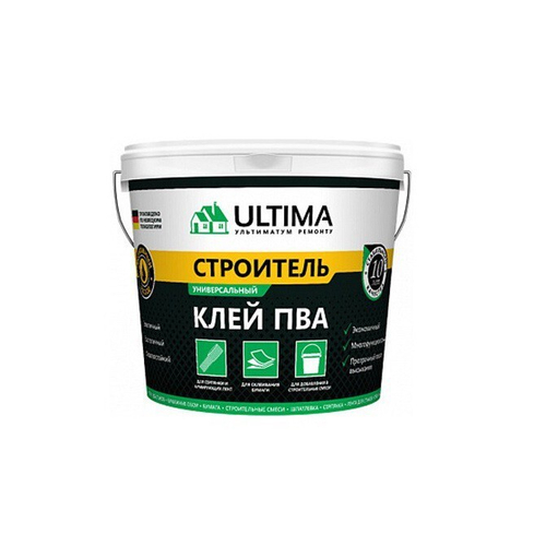 Клей ПВА Ultima Строитель 0,9 кг, шт