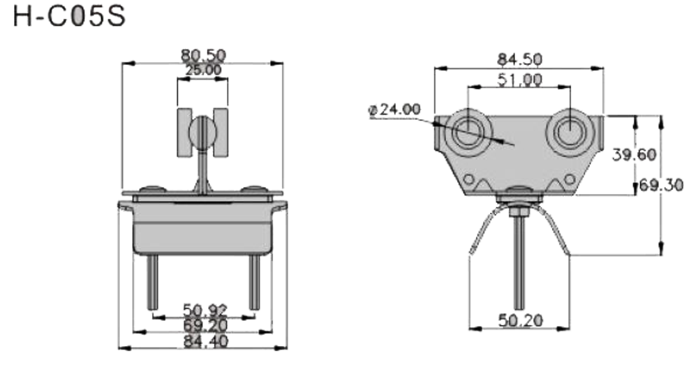 Кабельная тележка МЕТАЛЛИЧЕСКАЯ H-C3005(iron) (H-CO5) для С-рельса