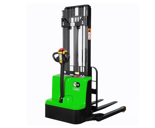 Штабелер самоходный 1,5 т 3,3 м TOR WSS15H-3300SC PRO Li-ion 24/60 В/Ач раздвижные вилы, опоры