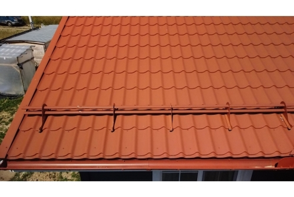 Металлочерепица классик 0,5 Satin Matt RAL 8004 терракота