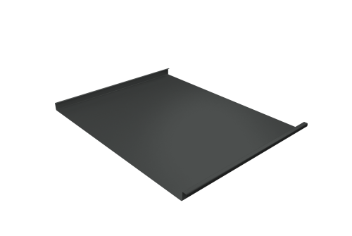 Фальц двойной стоячий Grand Line 0,5 Velur X с пленкой на замках RAL 7016 антрацитово-серый