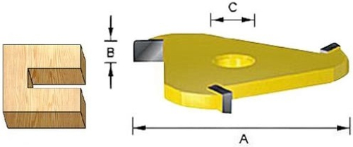 Фреза пазовая дисковая без стержня 47.6х6, S8, 3T Makita D-12083