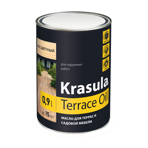 Масло для террас и садовой мебели «Krasula»-Terrace Oil (бесцветный)