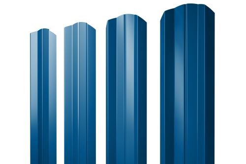 Штакетник М-образный А фигурный 0,4 PE RAL 5005 сигнальный синий