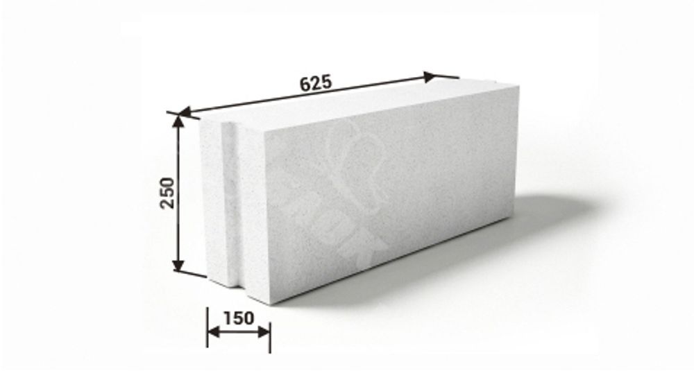 Газобетонный блок ИНСИ 150-500-2.5