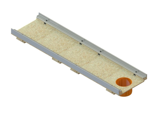 Лоток водоотводный мелкосидящий CompoMax Drive полимербетонный усиленный DN200 H60