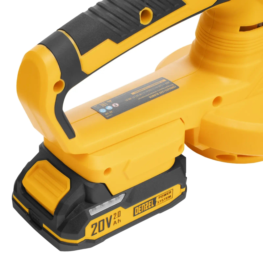 Воздуходувка аккумуляторная, AB-500, 60 м/с, 500 м3/ч, Li-Ion, 20 В Denzel